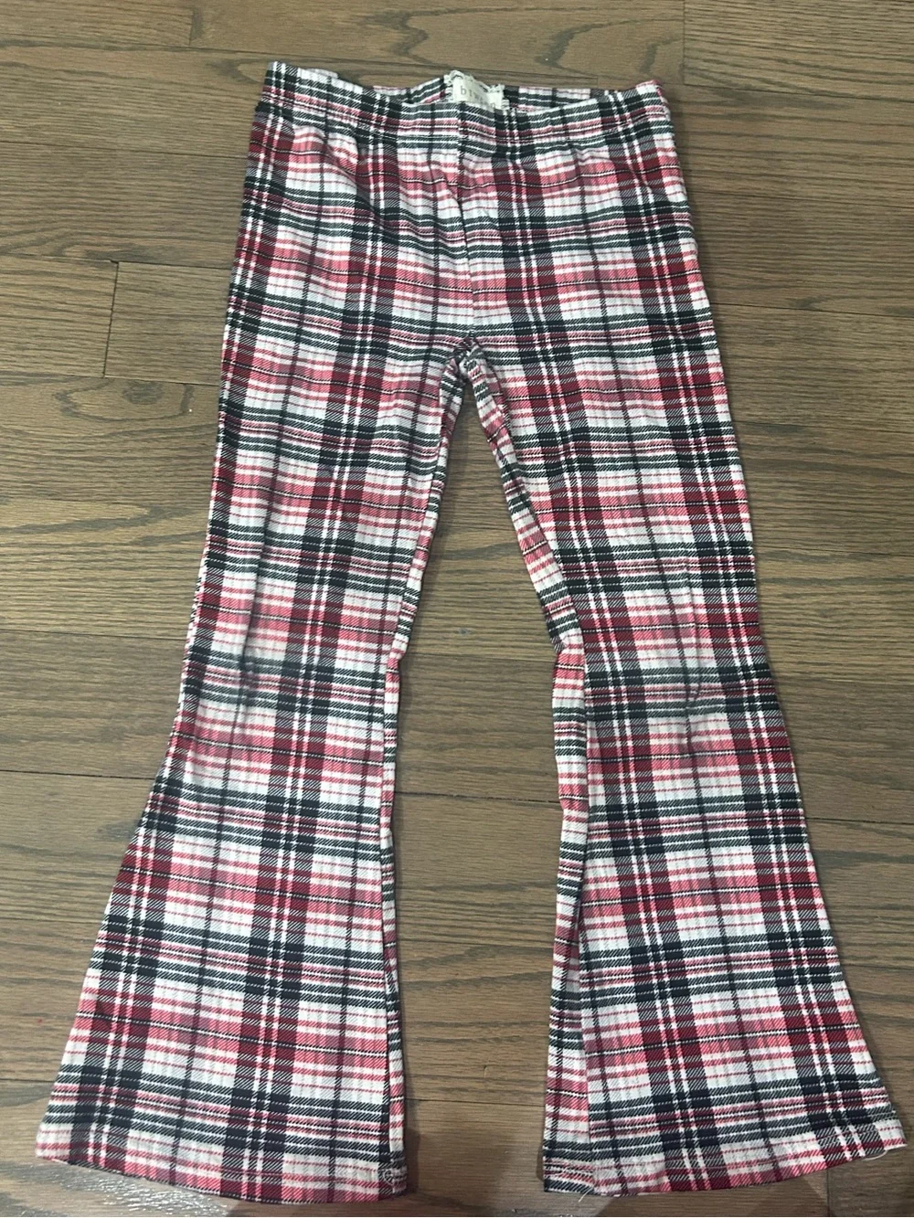 Girls Christmas Outfit Set Size 8 White Sweater & Red Plaid Pants Good Condition - Picture 6 of 8